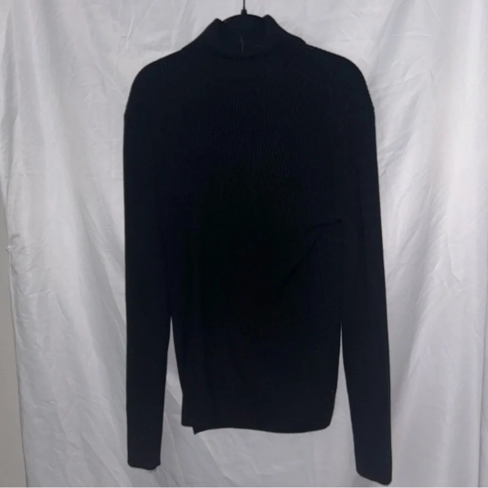ASOS Design Sweater Black Turtleneck long sleeve ribbed Pullover Top Black L